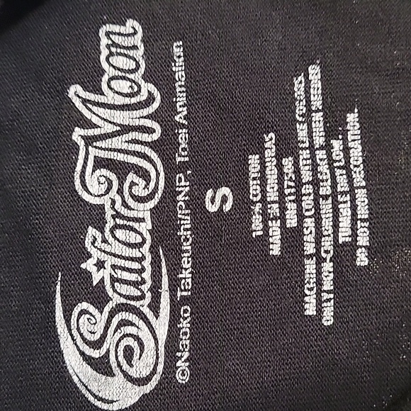 Y2K Sailor Moon Group Symbols Naoko Takeuchi T-Shirt Black Size Small Anime - Picture 7 of 11